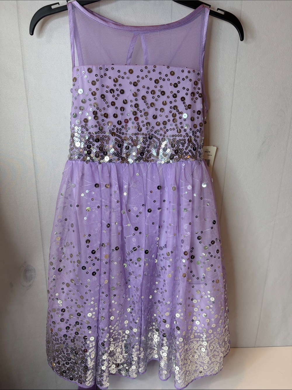 Purple Sparkle Tulle Dress Girls Size 8 Sequin Party Birthday Wedding
